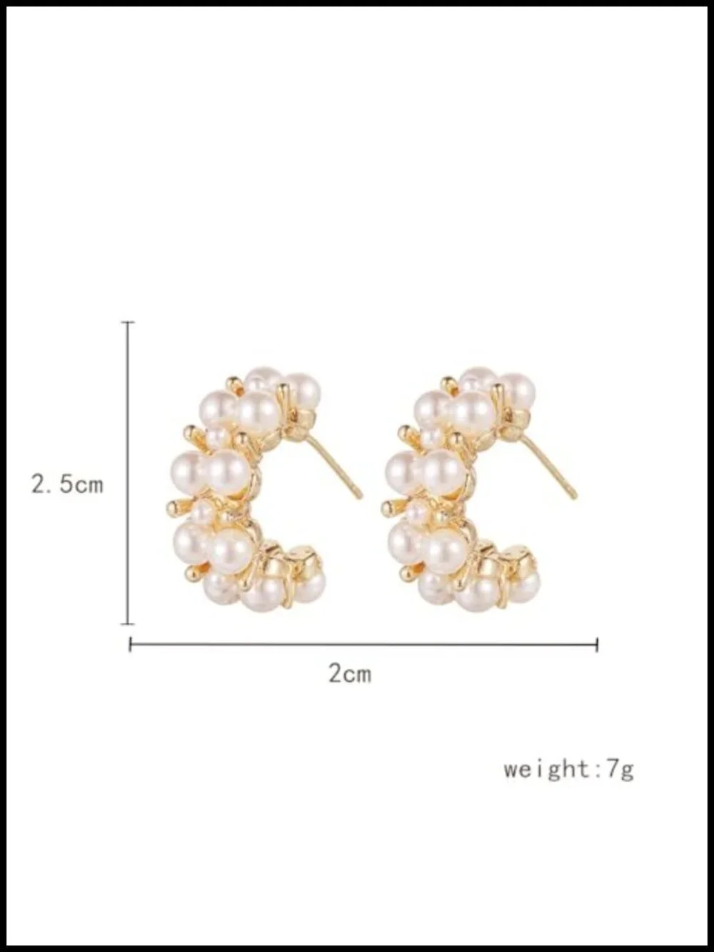 Pearl Hoop Statement Earrings for Women, Hypoallergenic 14K Gold Stainless